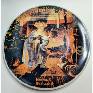 Norman Rockwell "Somebody's Up There" Christmas Plate 1979 Edwin M Knowles